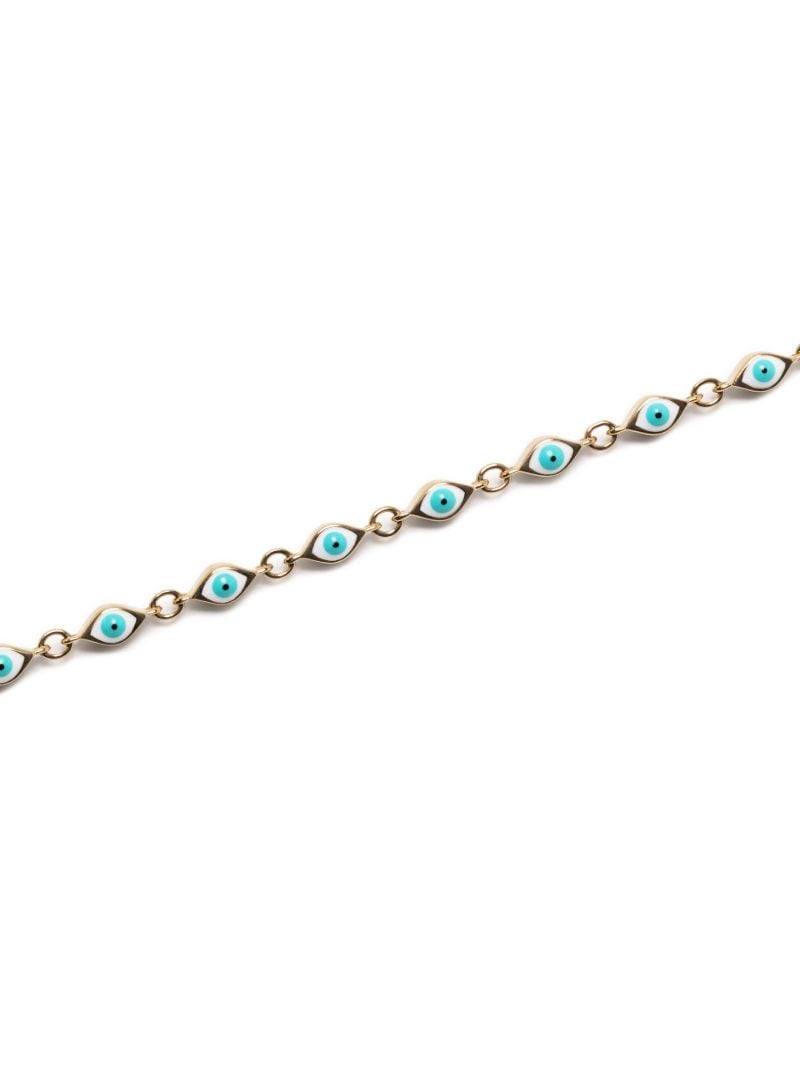 14k Yellow Gold Evil Eye Necklace