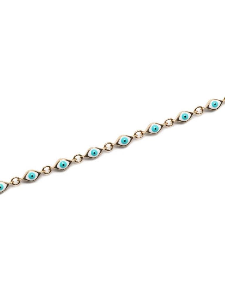 14k Yellow Gold Evil Eye Necklace