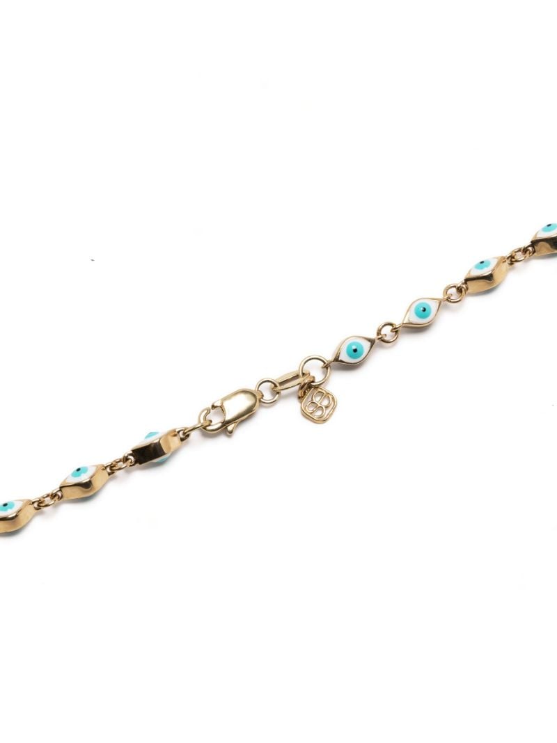14k Yellow Gold Evil Eye Necklace