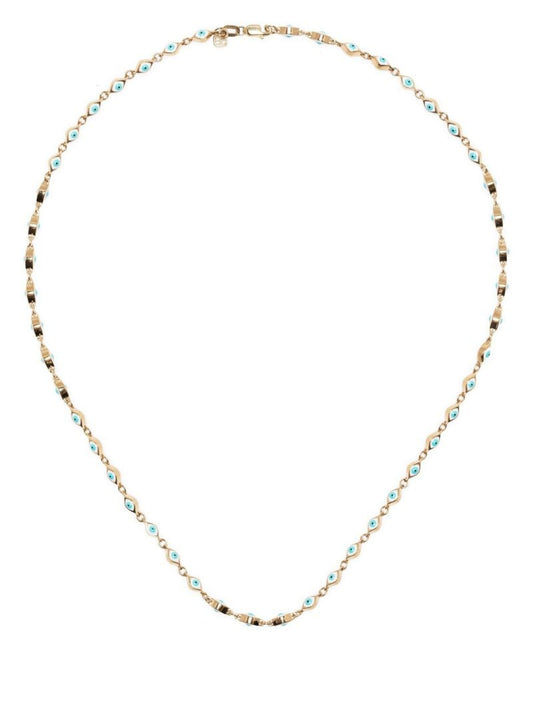 14k Yellow Gold Evil Eye Necklace