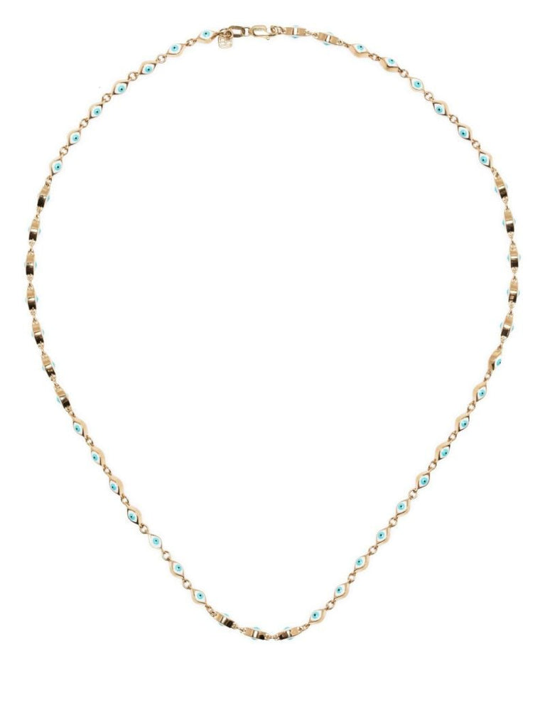 14k Yellow Gold Evil Eye Necklace