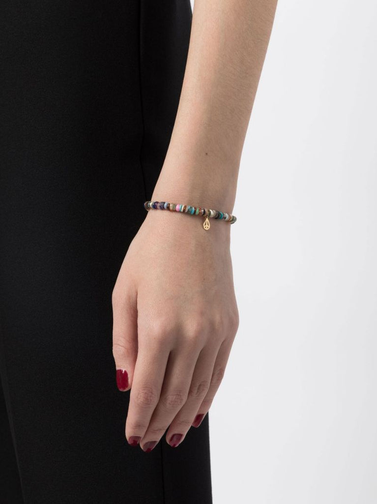 14k Yellow Gold Heishi Beaded Bracelet