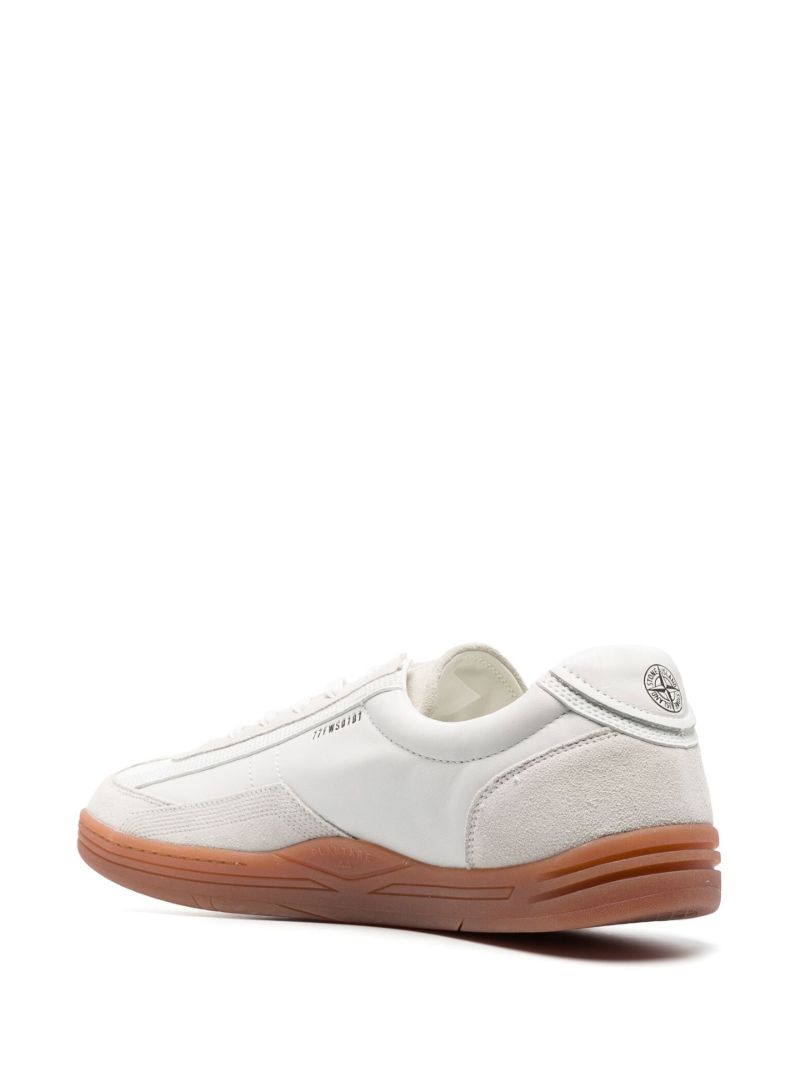 White Leather Low-top Sneakers