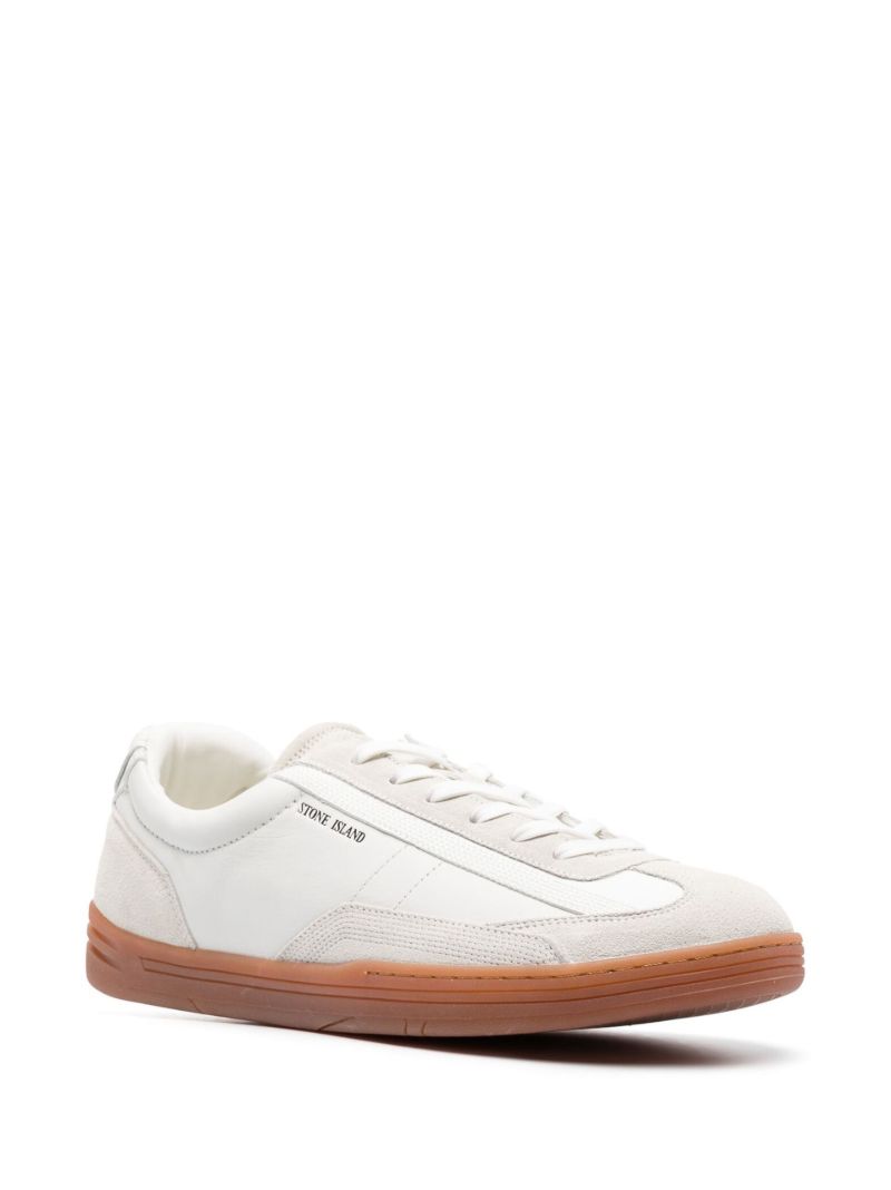 White Leather Low-top Sneakers