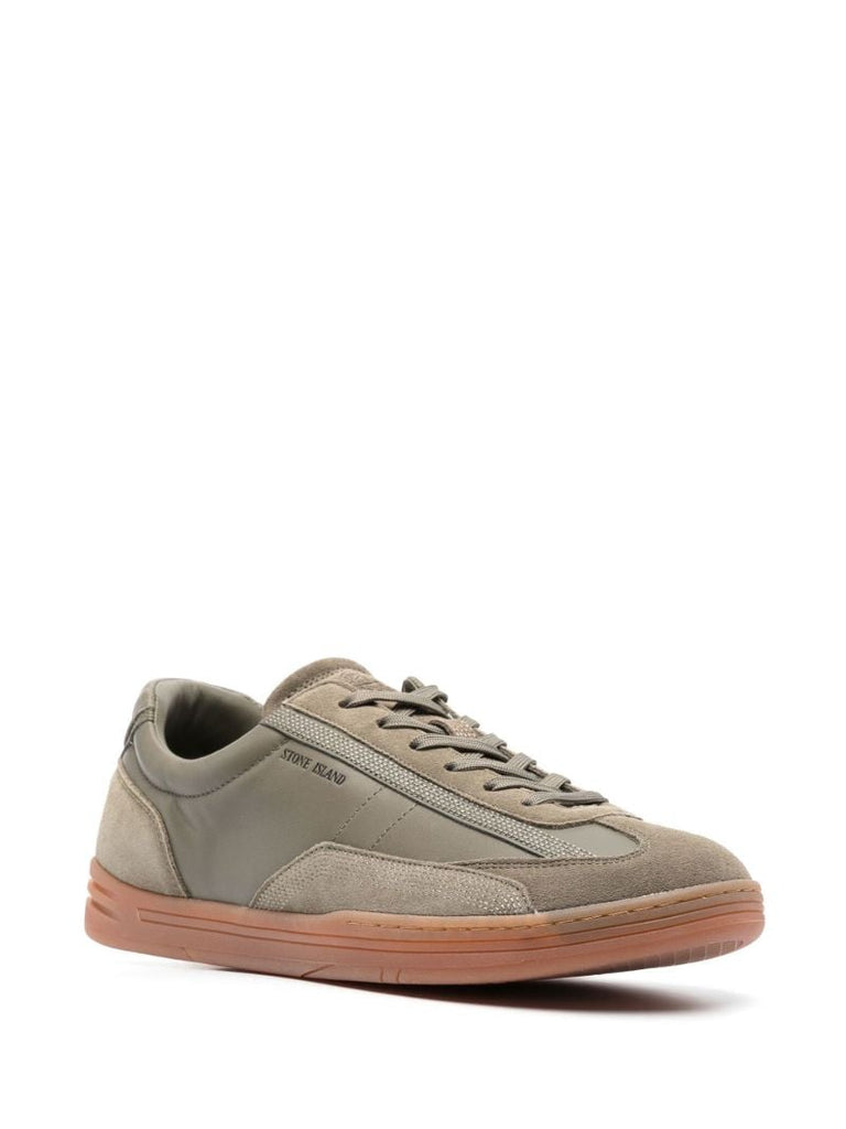 Grey Panelled Low-top Sneakers