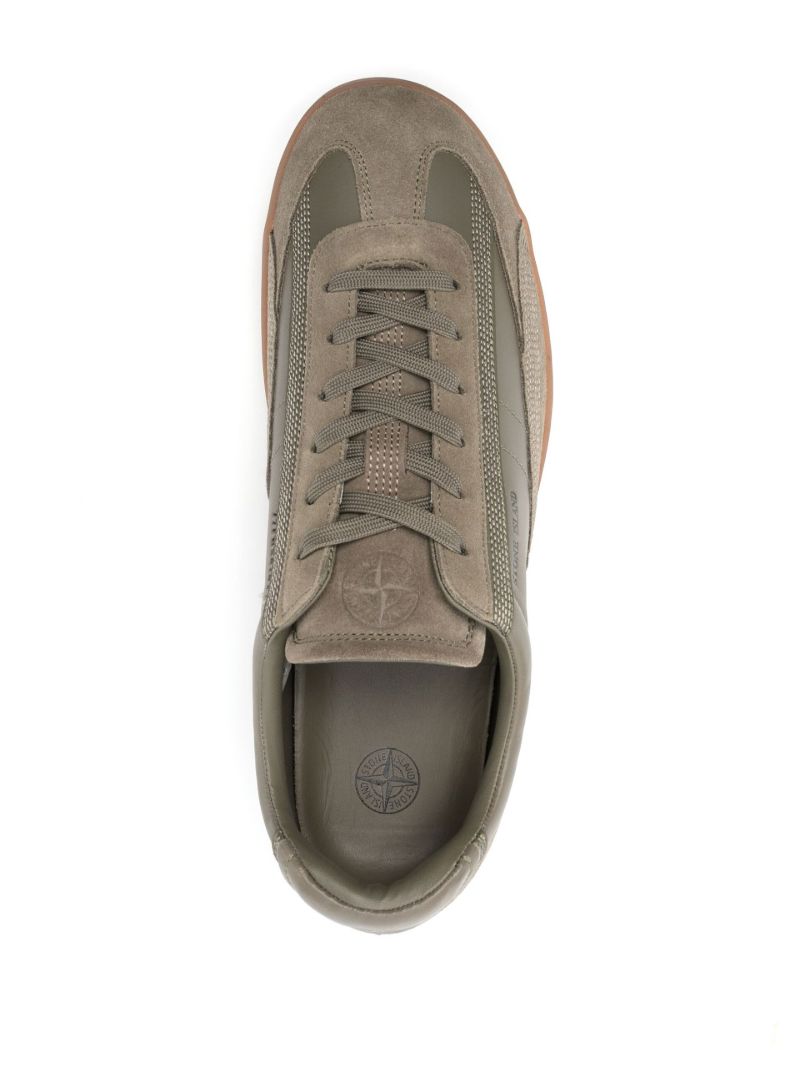 Grey Panelled Low-top Sneakers