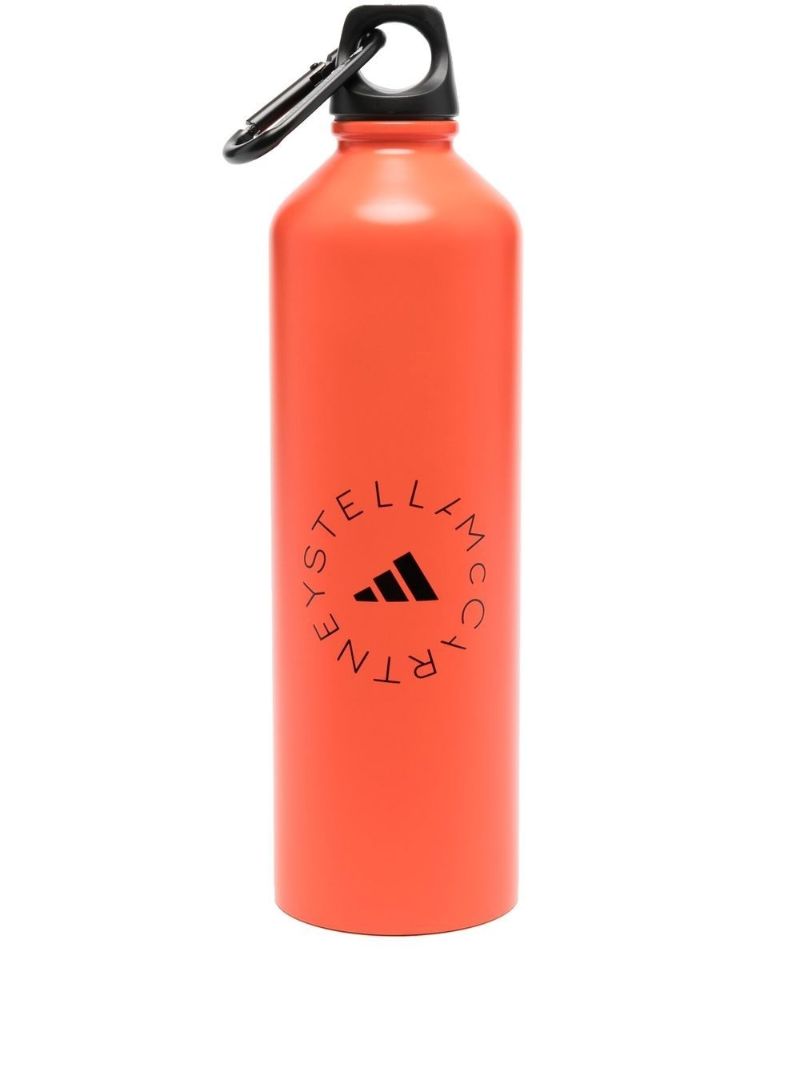 Orange Logo Print Water Bottle