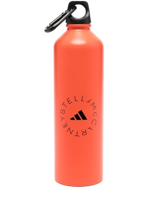 Orange Logo Print Water Bottle