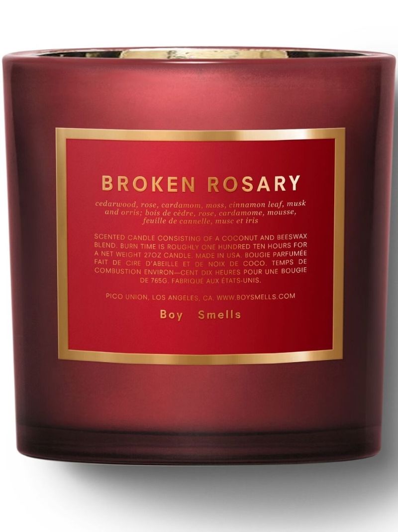 Red Broken Rosary Candle