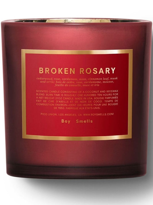 Red Broken Rosary Candle