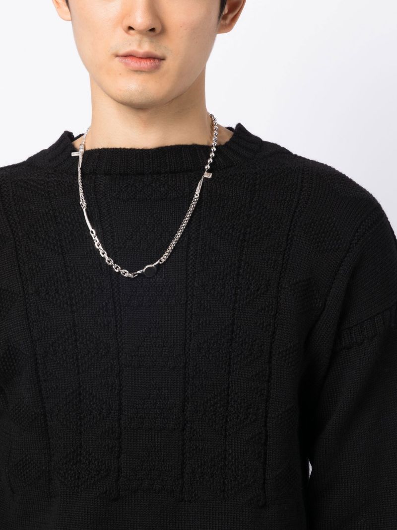 Sterling Silver Split Crucifix Necklace