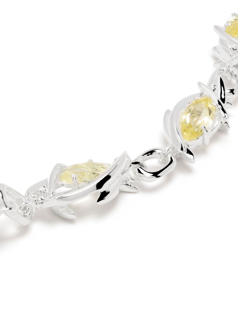 Sterling Silver Eryn Navette Topaz Bracelet