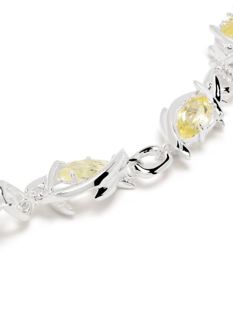 Sterling Silver Eryn Navette Topaz Bracelet