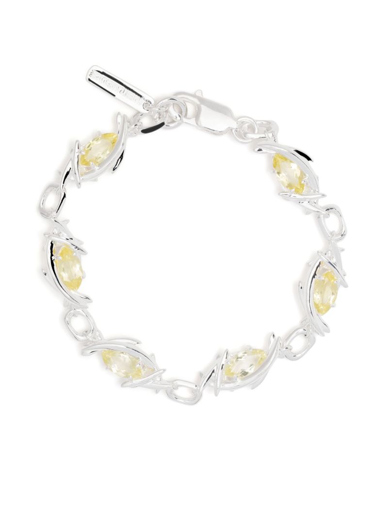 Sterling Silver Eryn Navette Topaz Bracelet