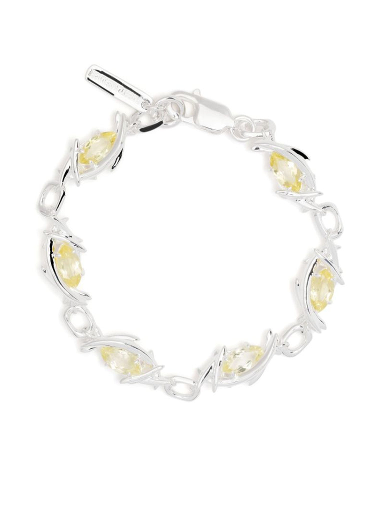 Sterling Silver Eryn Navette Topaz Bracelet
