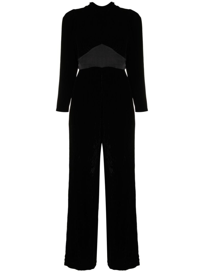 Black Beatriz Velvet Jumpsuit