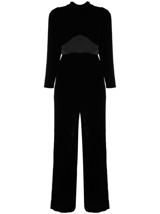 Black Beatriz Velvet Jumpsuit