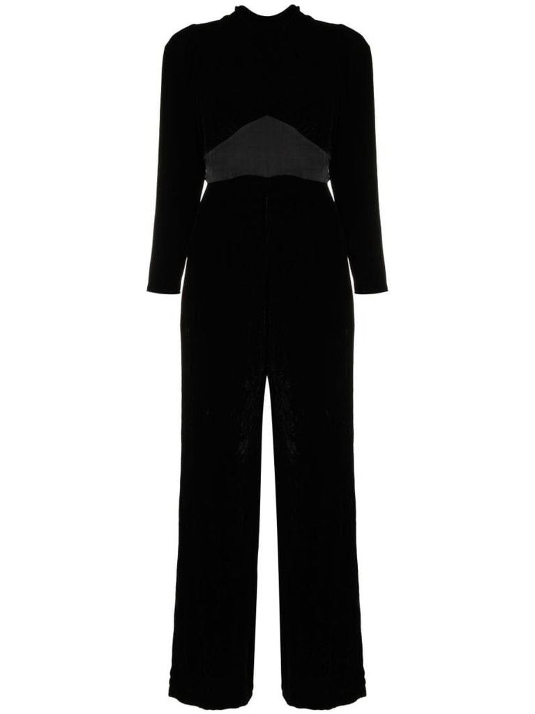 Black Beatriz Velvet Jumpsuit
