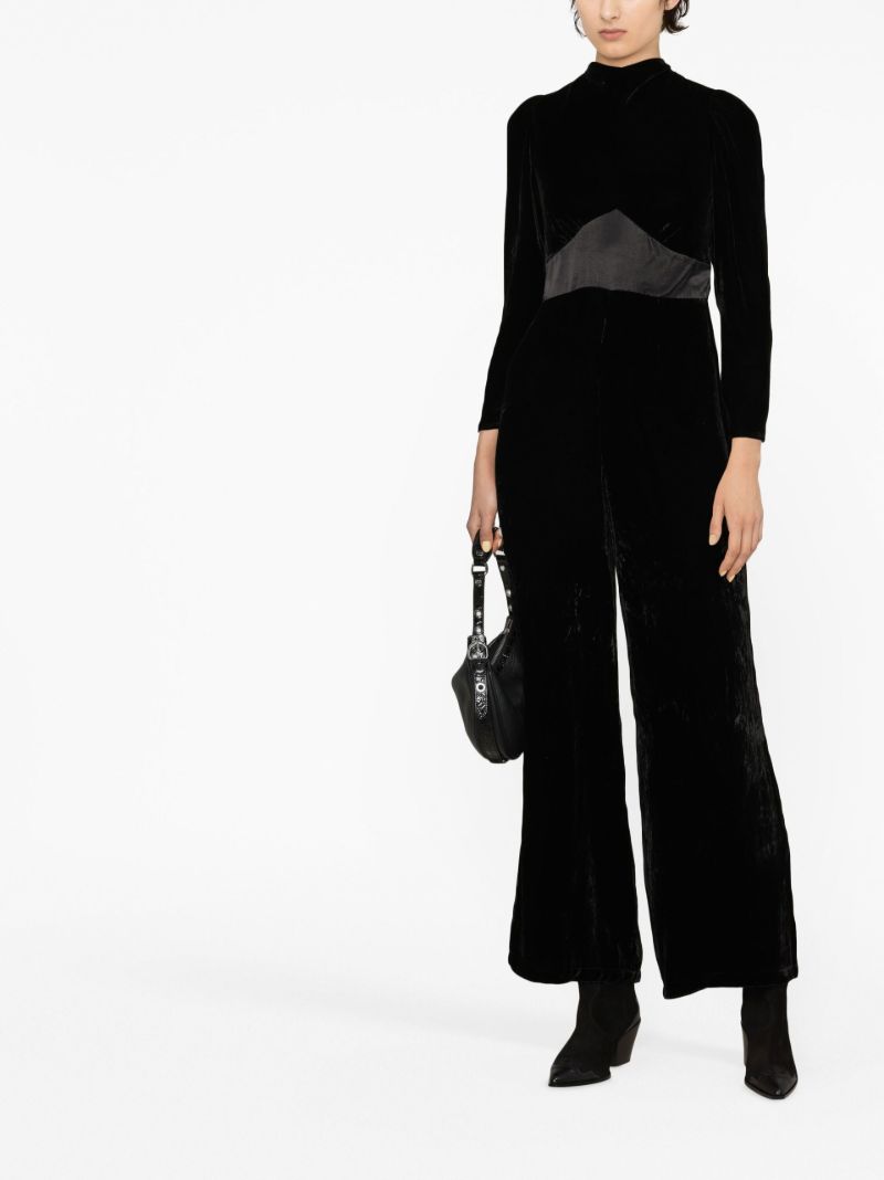 Black Beatriz Velvet Jumpsuit