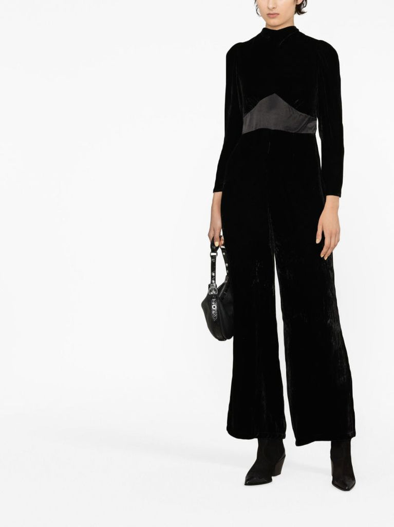 Black Beatriz Velvet Jumpsuit