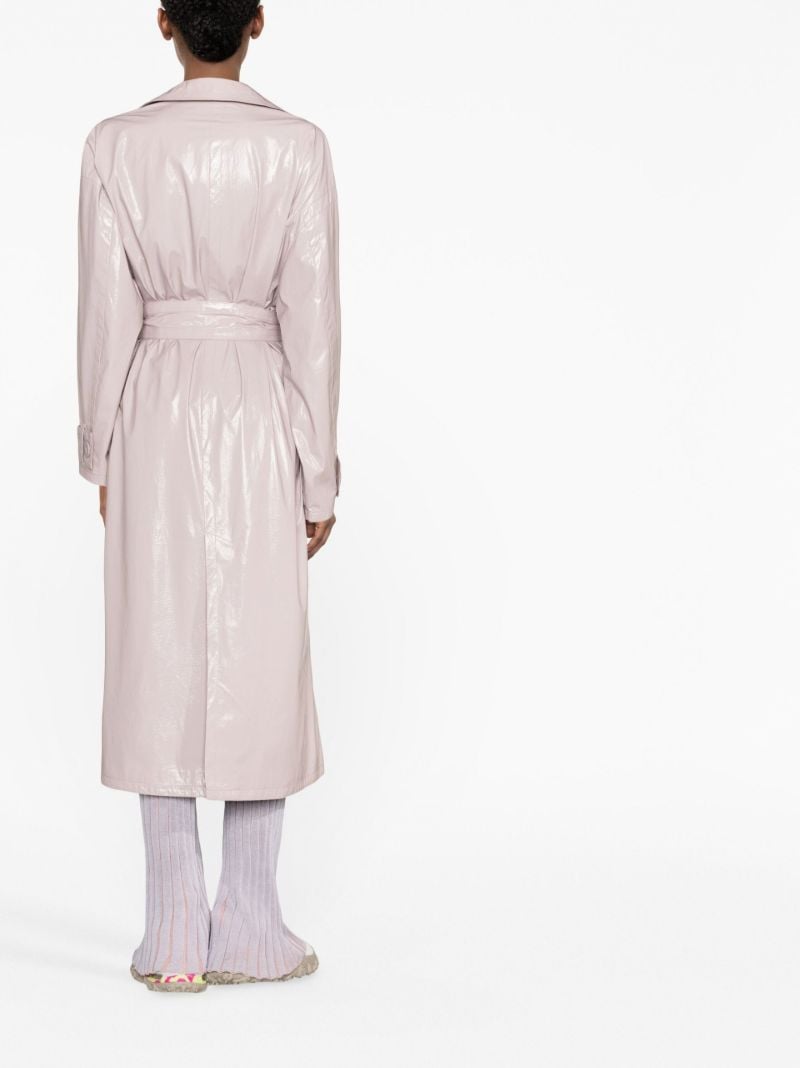 Pink Katharina Vinyl Trench Coat