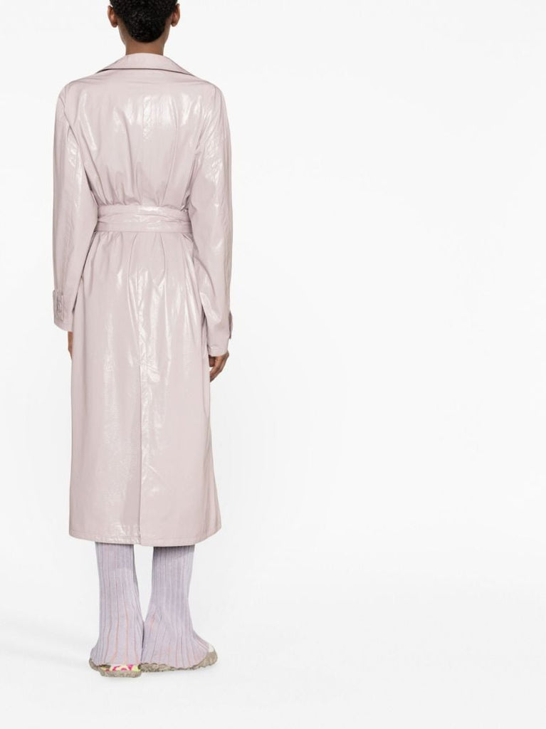 Pink Katharina Vinyl Trench Coat