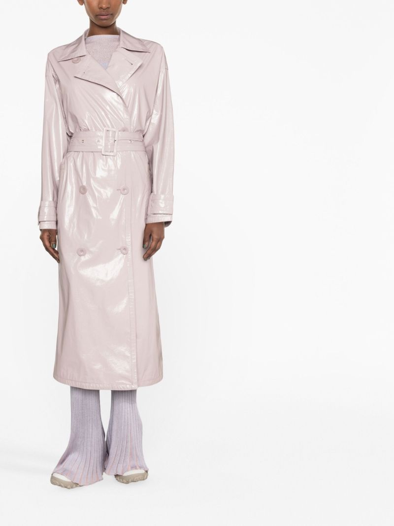 Pink Katharina Vinyl Trench Coat