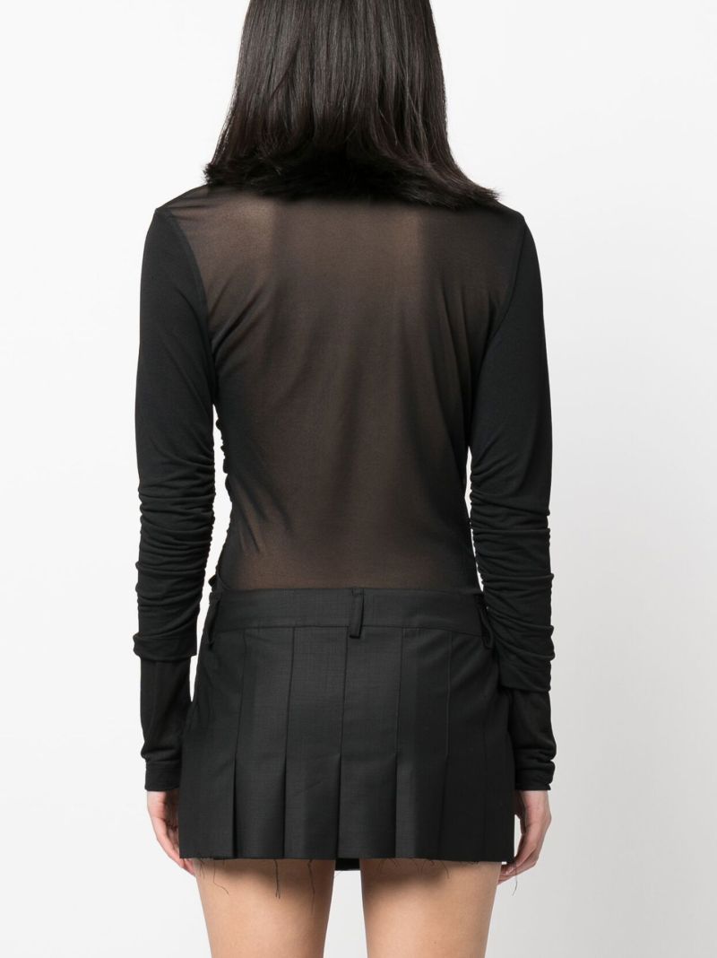 Black Hira Panelled Bodysuit