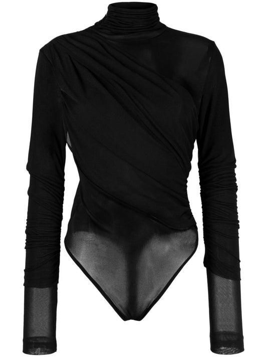 Black Hira Panelled Bodysuit