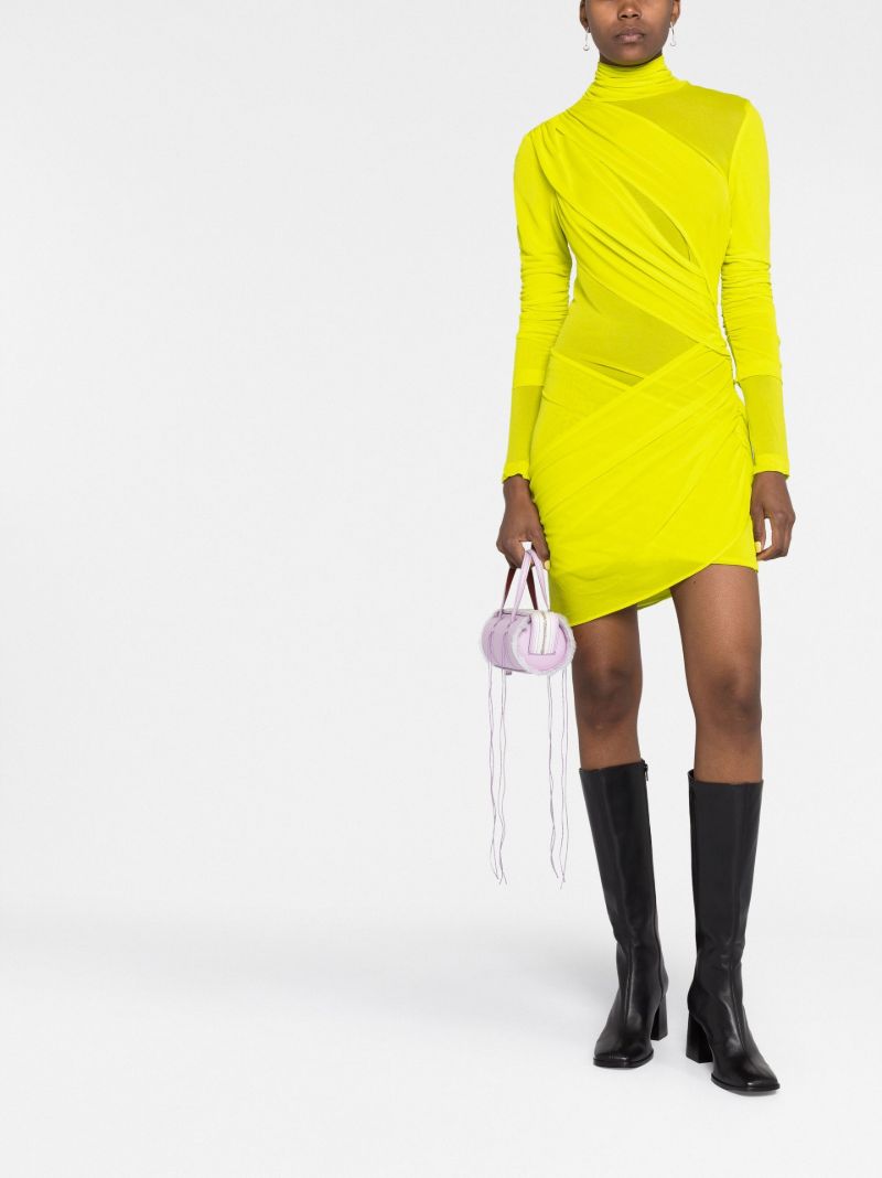 Yellow Ula Draped Minidress