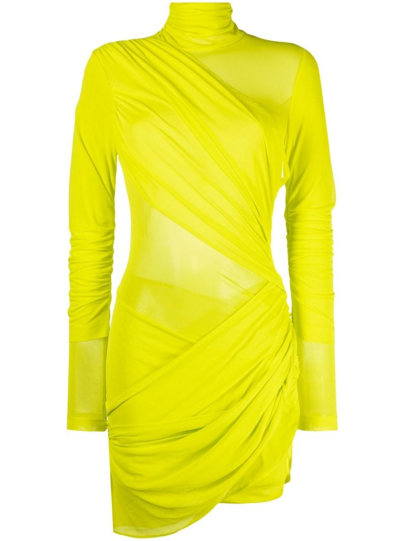 Yellow Ula Draped Minidress
