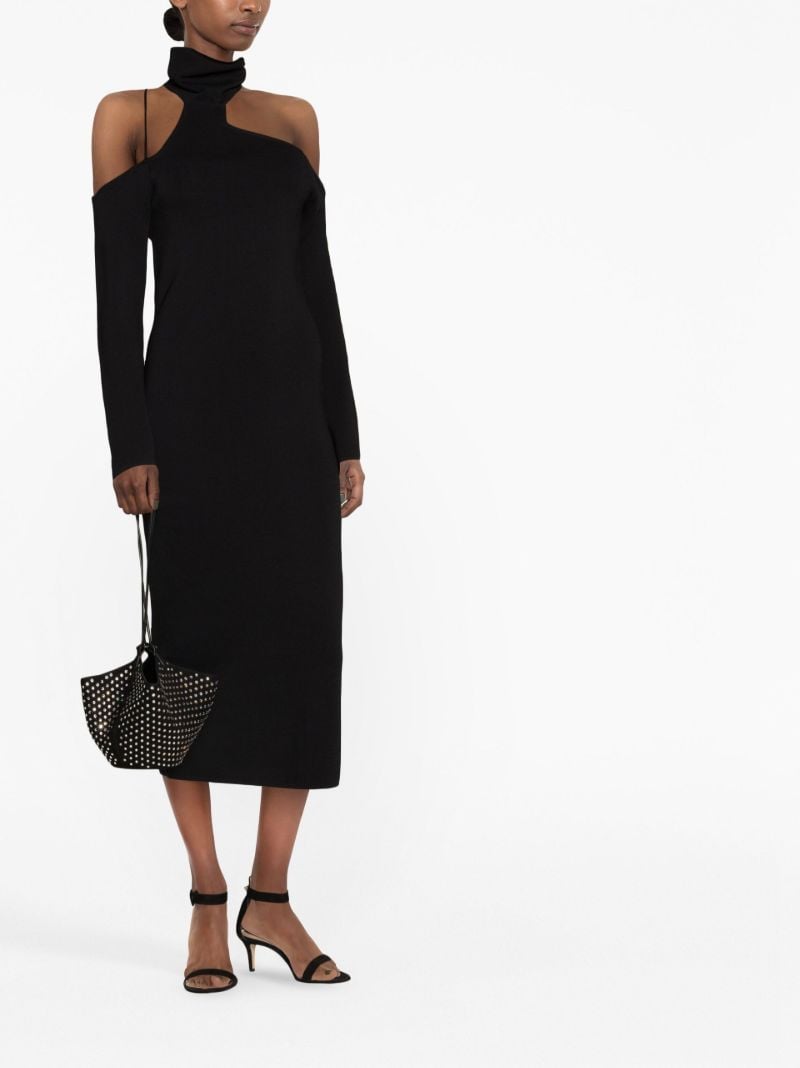Black Toris Black Lerma Off-the-shoulder Midi Dress