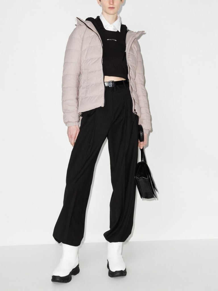 Pink Abbott Quilted Hooded Jacket