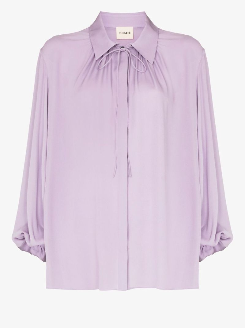 Purple Frances Silk Blouse