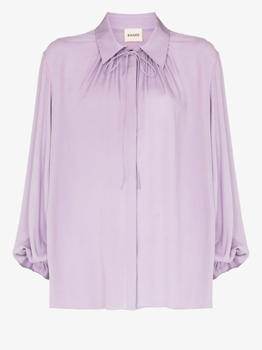 Purple Frances Silk Blouse
