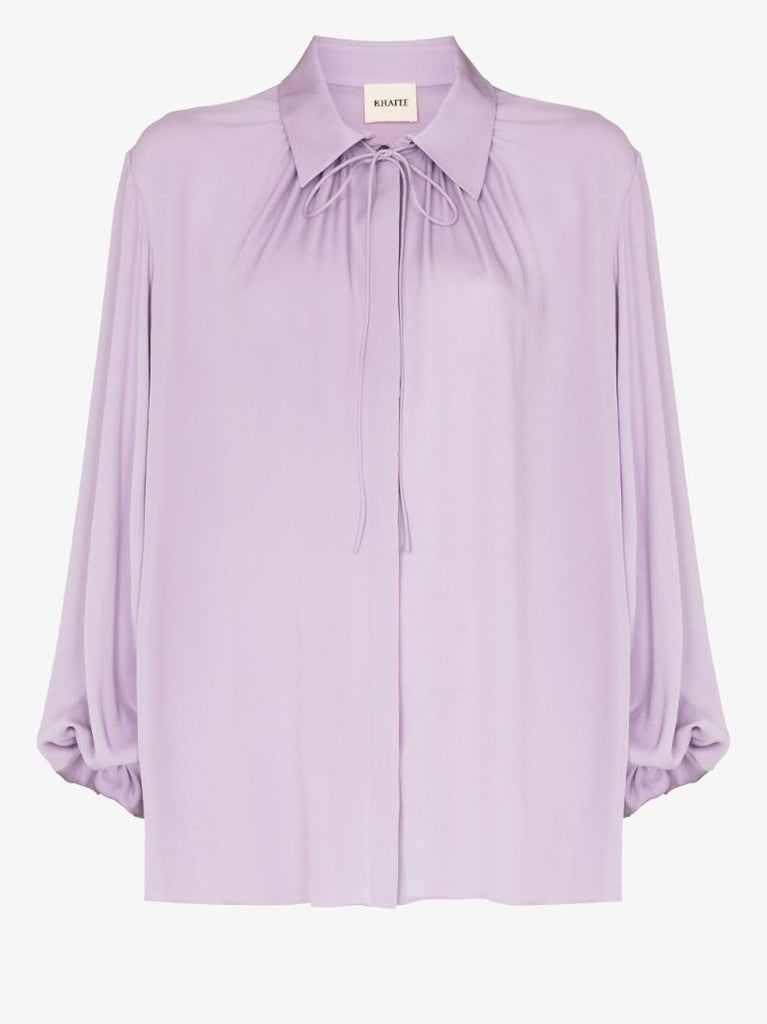 Purple Frances Silk Blouse