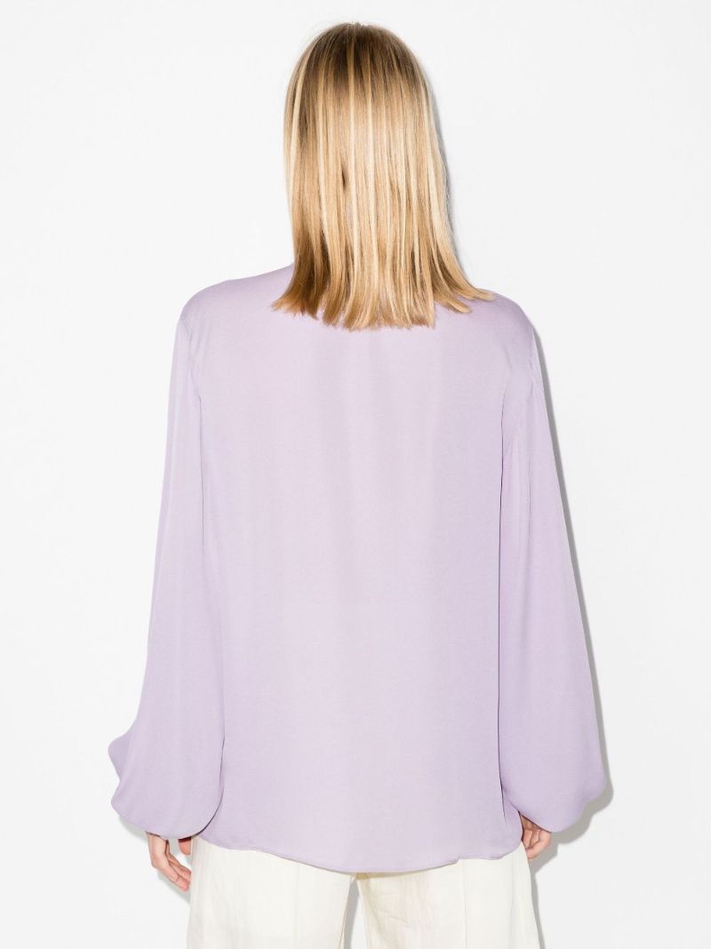 Purple Frances Silk Blouse