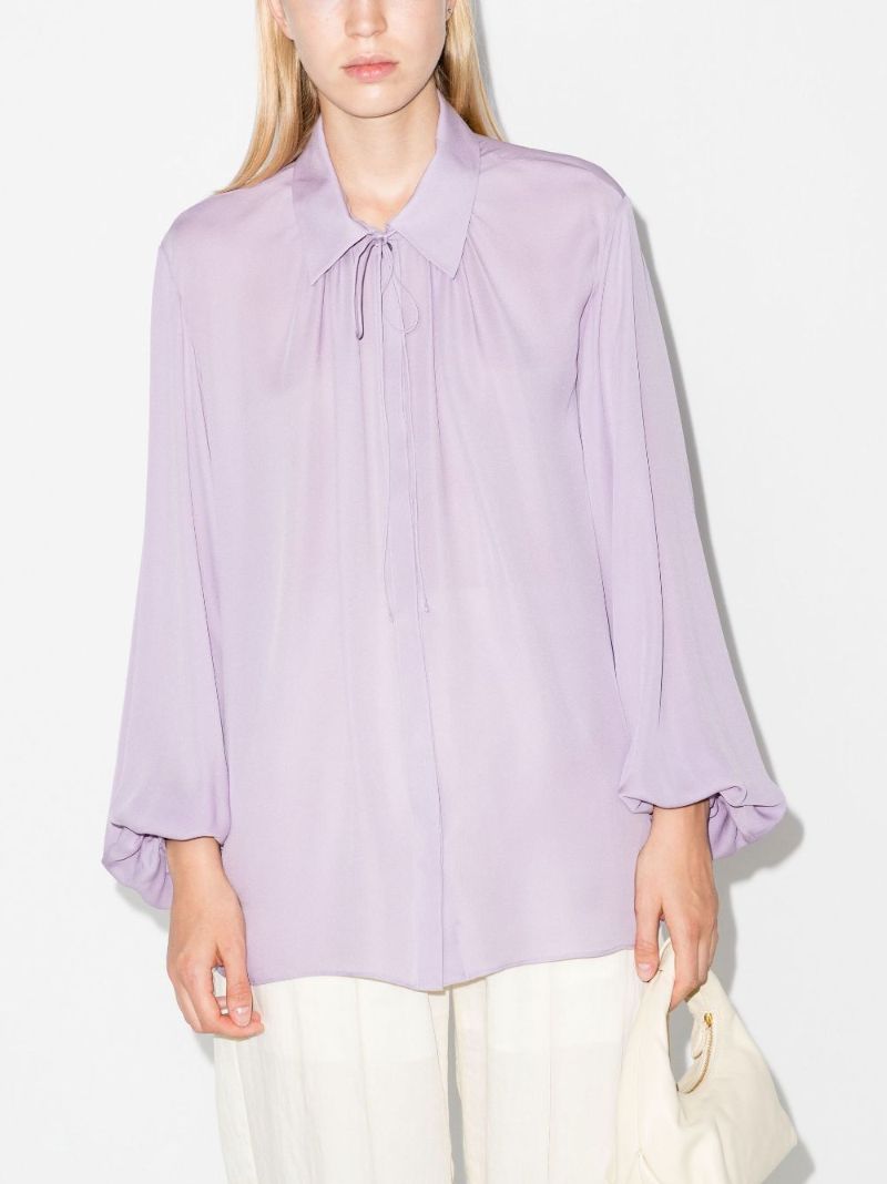Purple Frances Silk Blouse