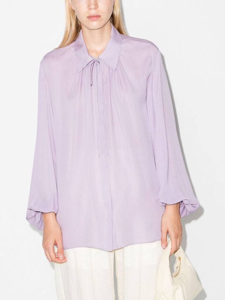 Purple Frances Silk Blouse