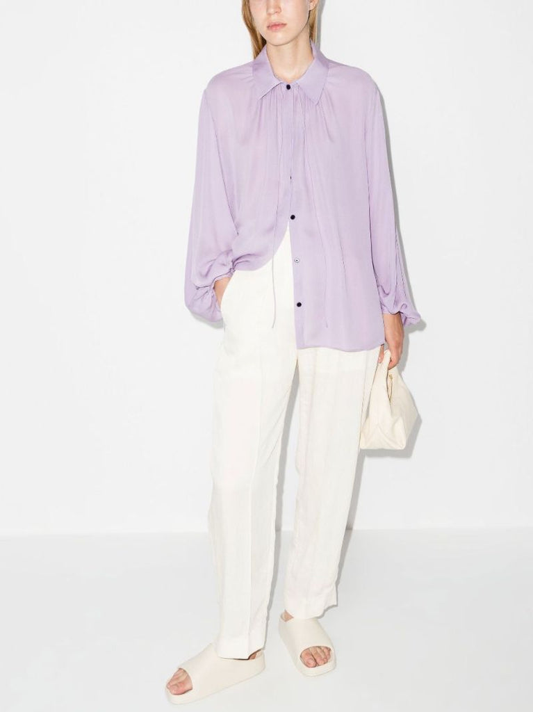 Purple Frances Silk Blouse