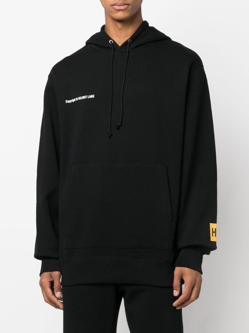 Black Photo Cotton Hoodie