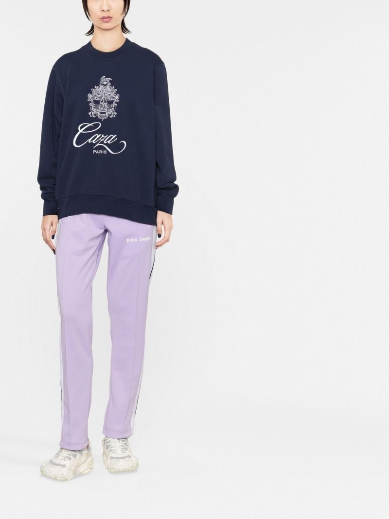 Blue Embleme De Caza Embroidered Organic Cotton Sweatshirt