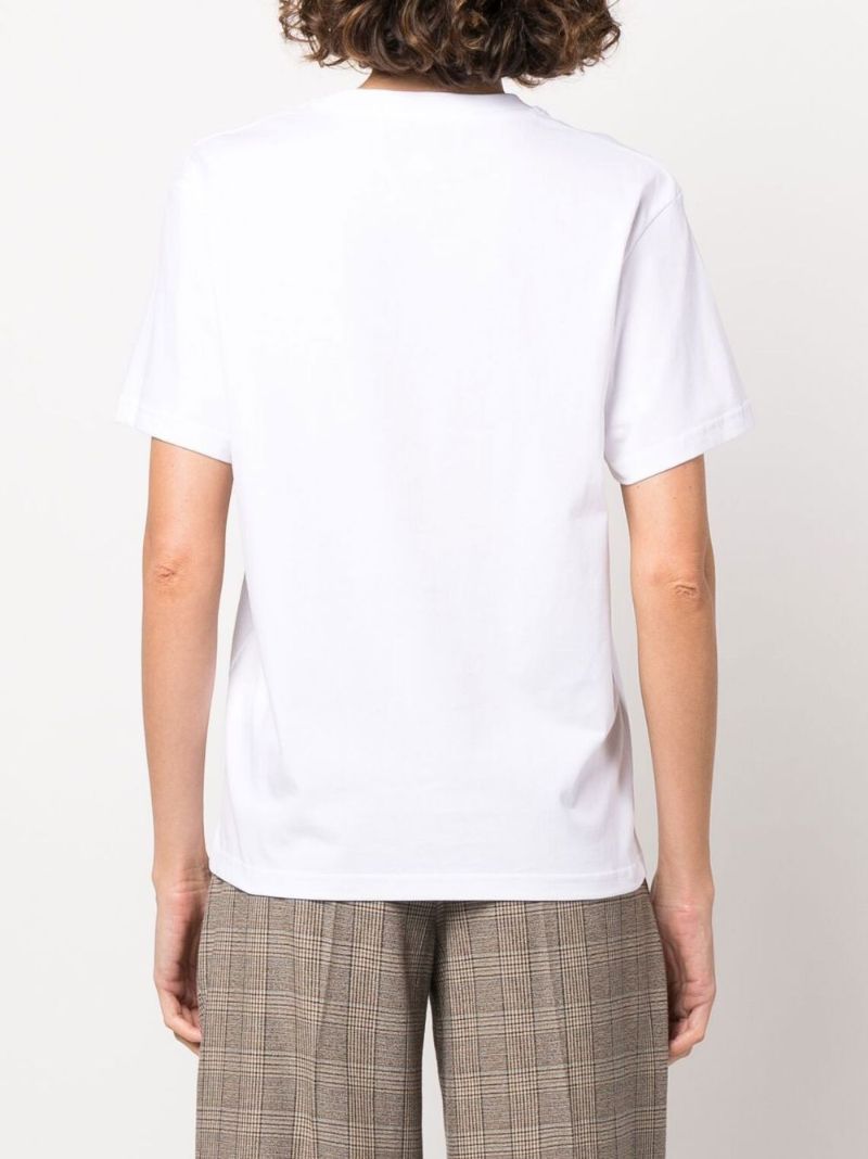 White Casa Way Print Organic Cotton T-shirt