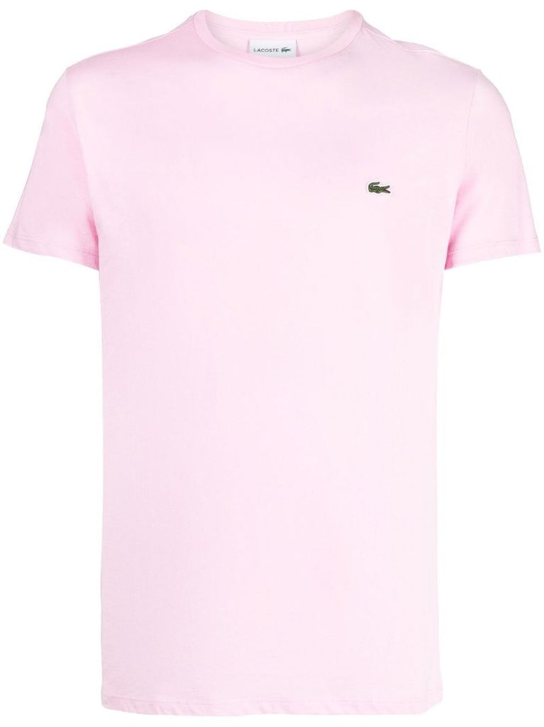 Pink Logo Embroidered T-shirt