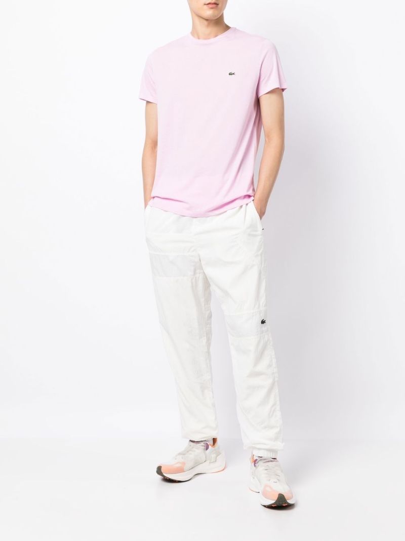 Pink Logo Embroidered T-shirt