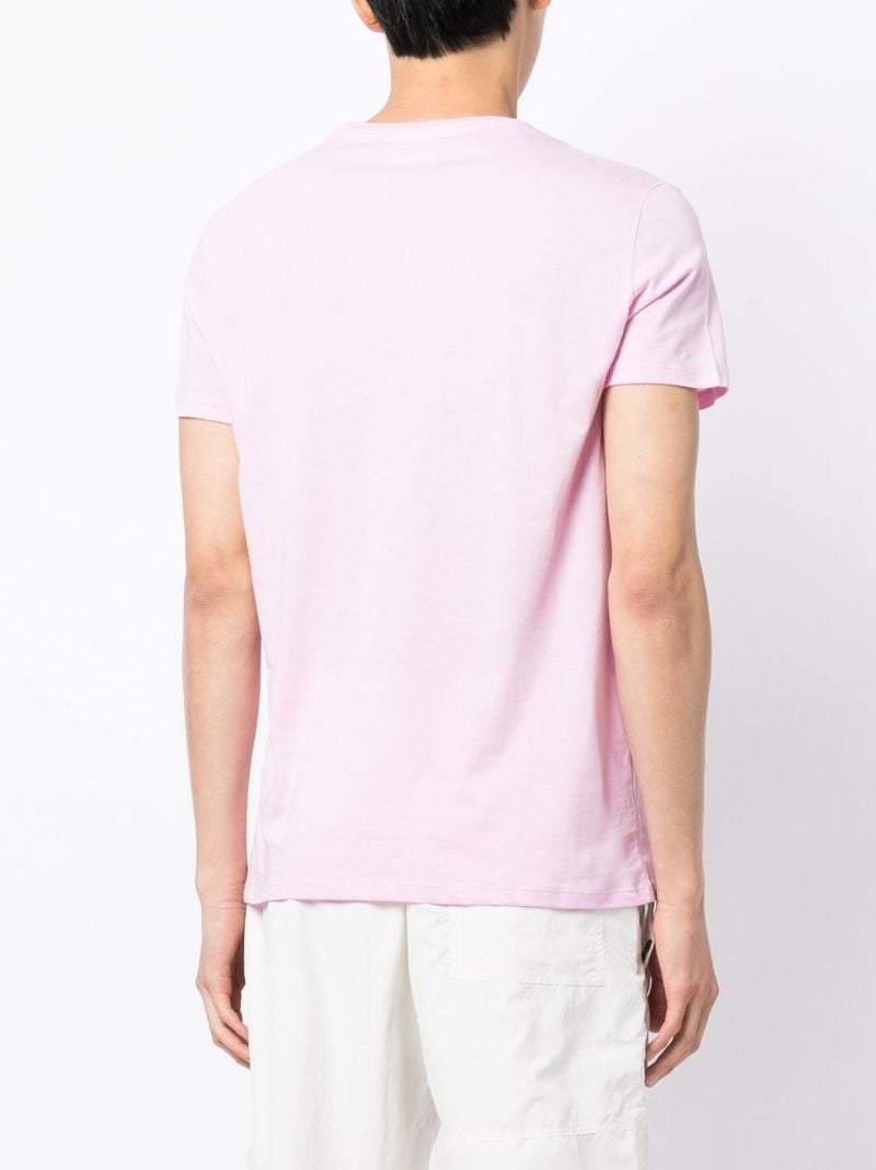 Pink Logo Embroidered T-shirt