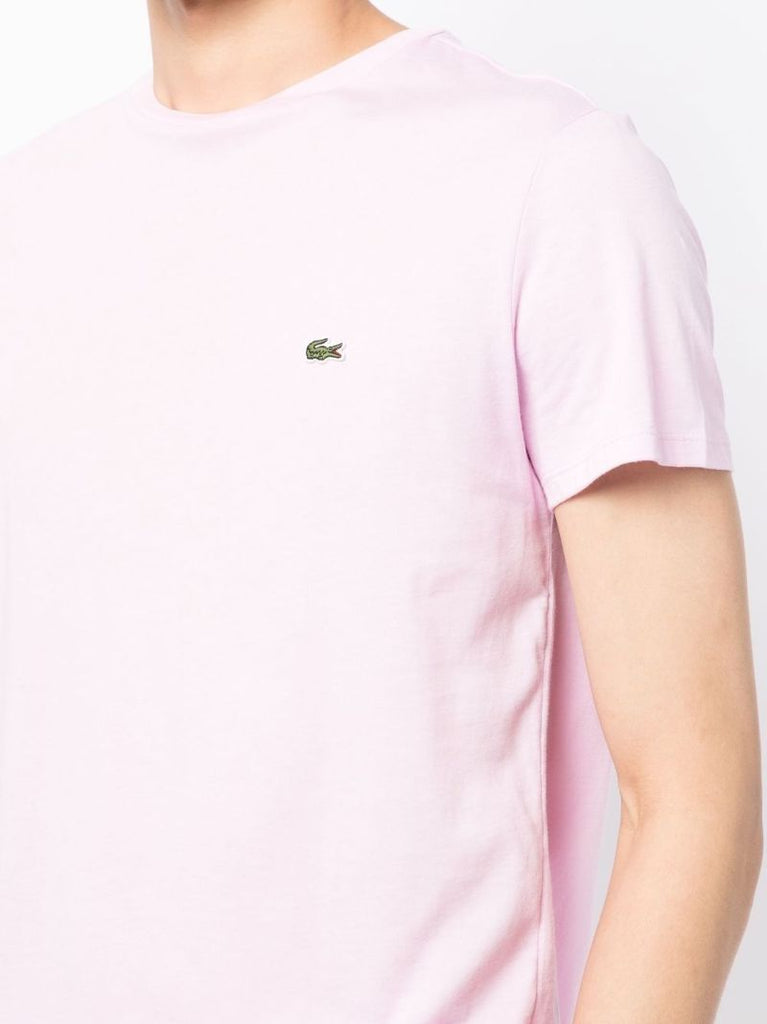 Pink Logo Embroidered T-shirt