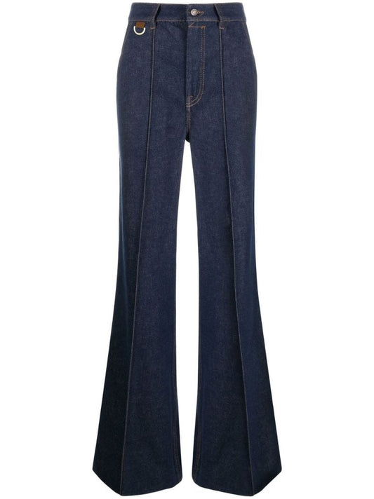 Blue Kaleidoscope Flared Jeans