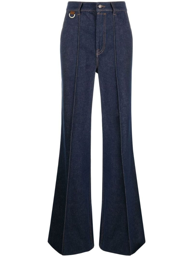 Blue Kaleidoscope Flared Jeans