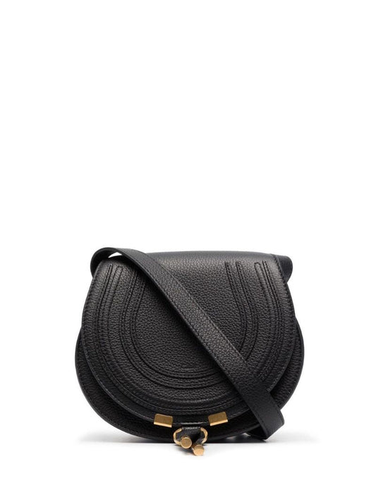 Black Marcie Small Leather Cross Body Bag